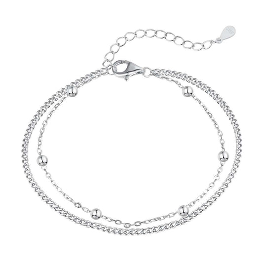 [STREET]Delicate Bead Double Layer Bracelet