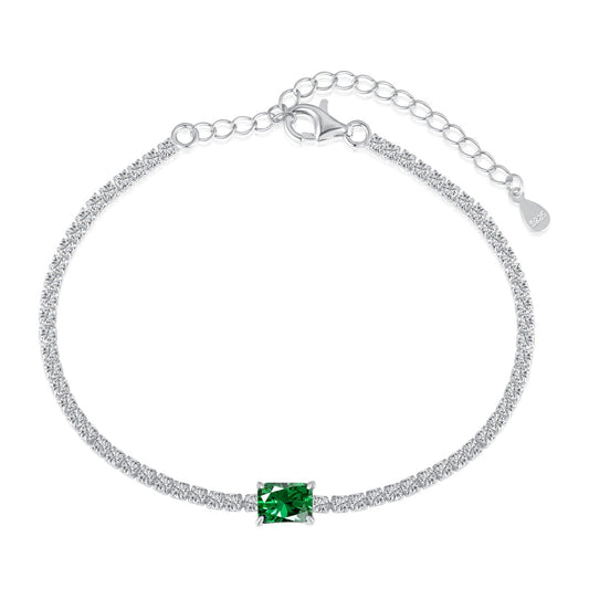 [STREET] Einzigartiges smaragdgeschliffenes Bankett-Armband