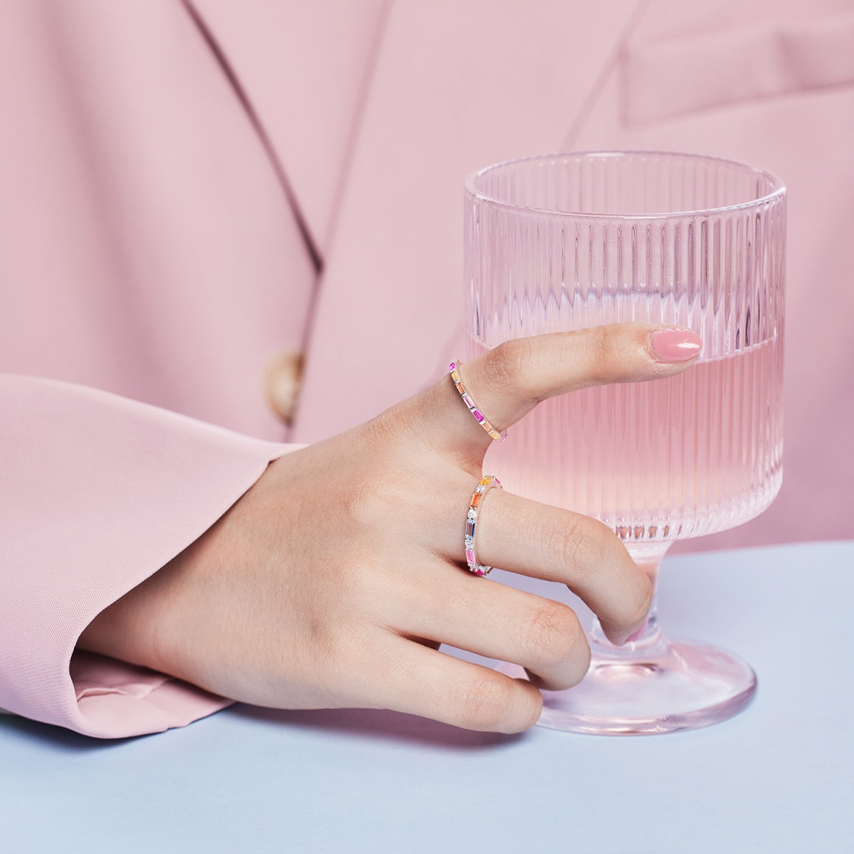 [STREET]Lively In Shades Elegant Radiant Cut Daily Ring