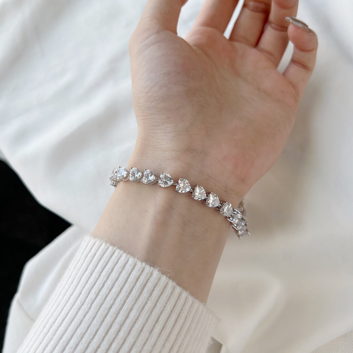[STREET]Elegant Romantic Heart Shape Lover Bracelet
