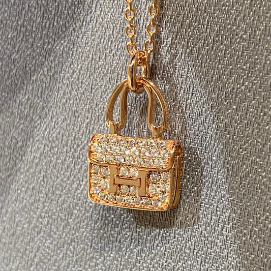 ˇGilded EraˇCONSTANCE PEDANT DIAMOND NECKLACE