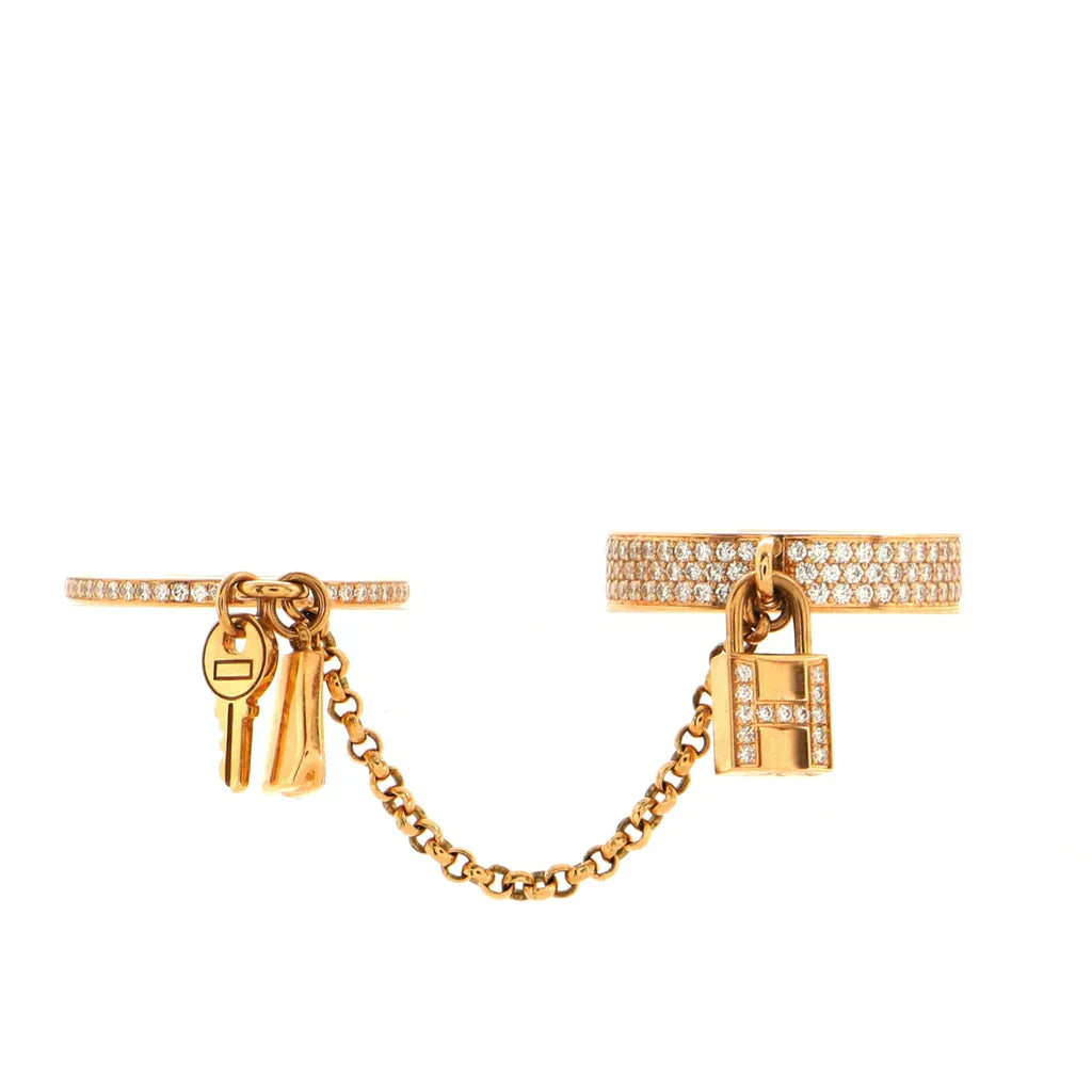ˇGilded EraˇHM KELLY CLOCHETTE DOUBLE RING IN  WITH DIAMONDS