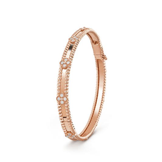 ˇGilded EraˇCLOVER BRACELET 4MM DIAMONDS