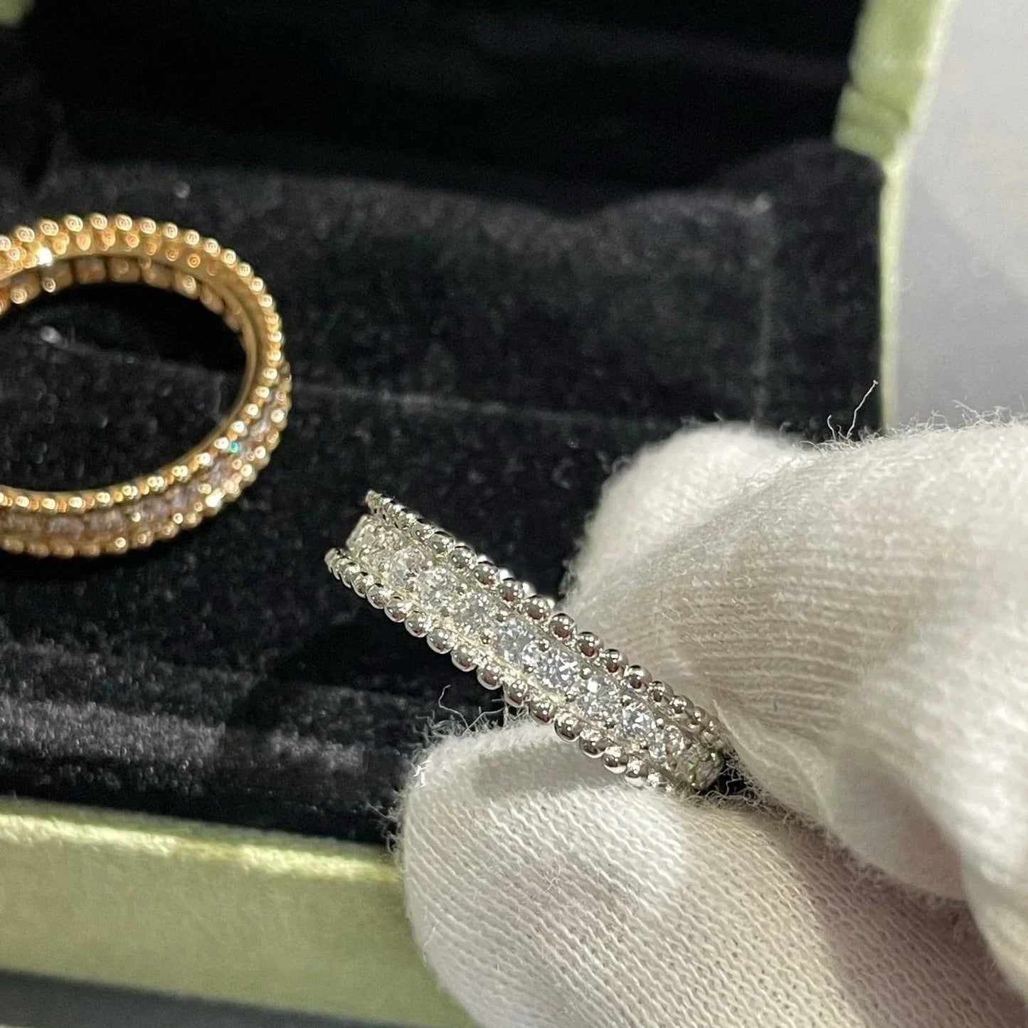 ˇGilded EraˇPERLEE DIAMOND SILVER RING
