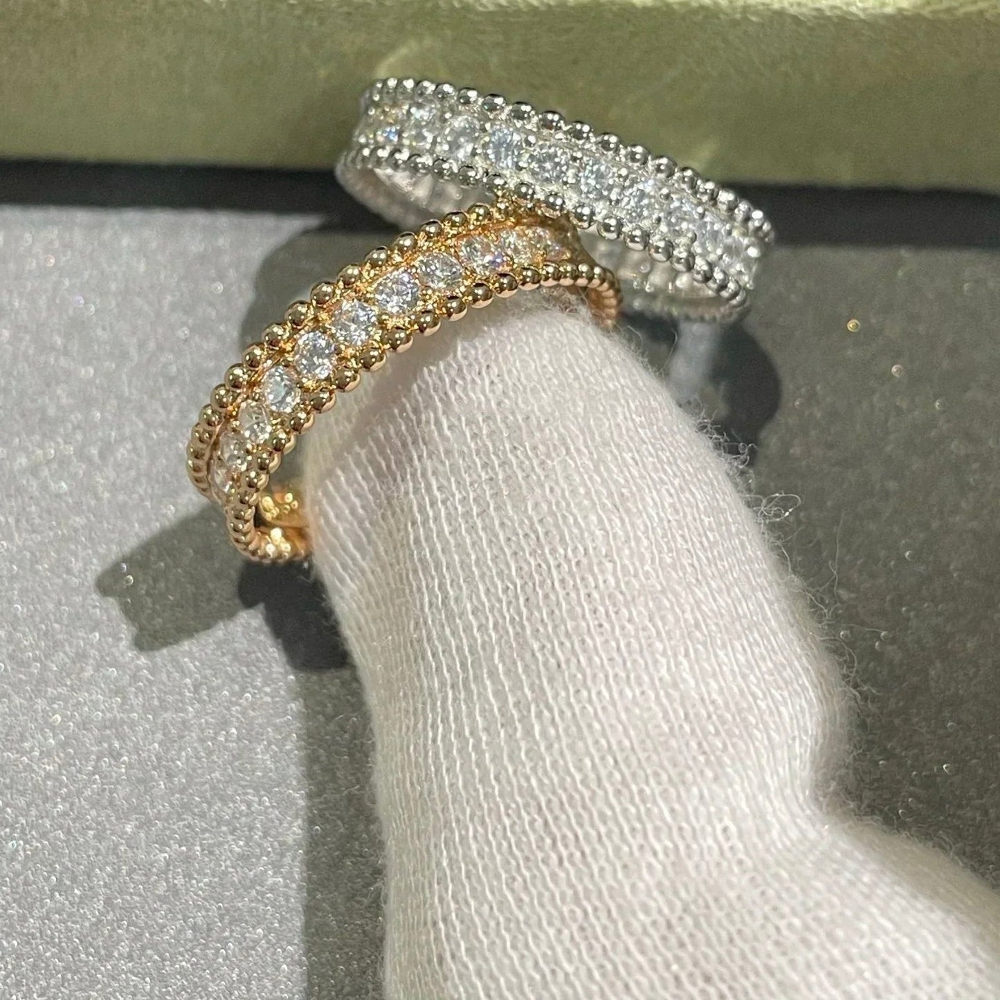 ˇGilded EraˇPERLEE DIAMOND SILVER RING