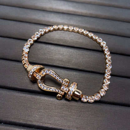 ˇGilded EraˇFORCE  HORSESHOE  DIAMOND TENNIS BRACELET