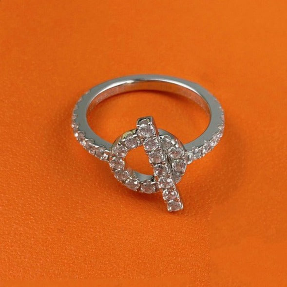 ˇGilded EraˇECHAPPEE RING SILVER DIAMOND
