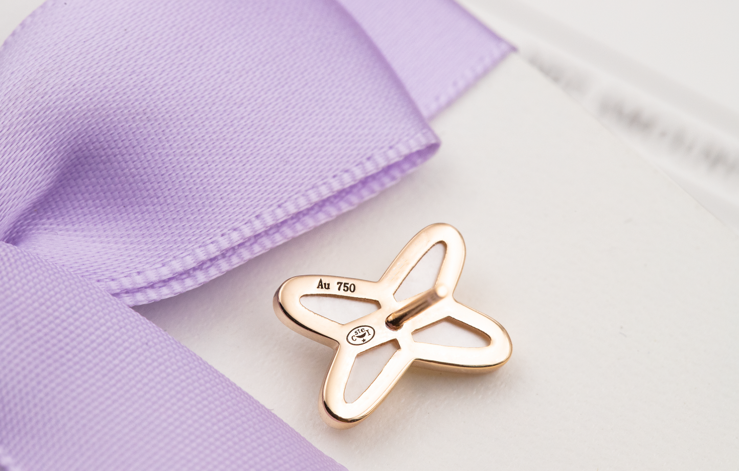 ˇGilded EraˇJEUX DE WHITE MOP PINK GOLD DIAMOND EARRINGS