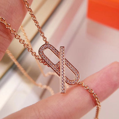 ˇGilded EraˇHM FIRE PIG NOSE NECKLACE TRENDY STREET