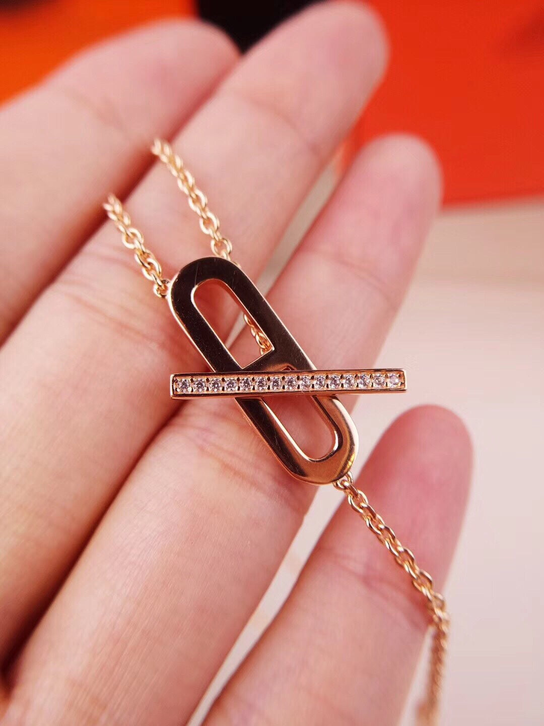 ˇGilded EraˇHM FIRE PIG NOSE NECKLACE TRENDY STREET
