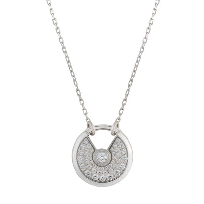 ˇGilded EraˇAMULETTE SILVER FULL DIAMOND NECKLACE