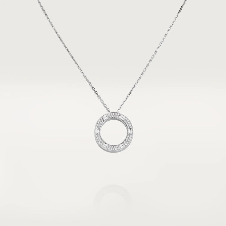 ˇGilded EraˇLOVE NECKLACE ADJUSTABLE SILVER
