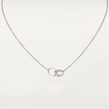 ˇGilded EraˇLOVE NECKLACE PINK GOLD AND SILVER