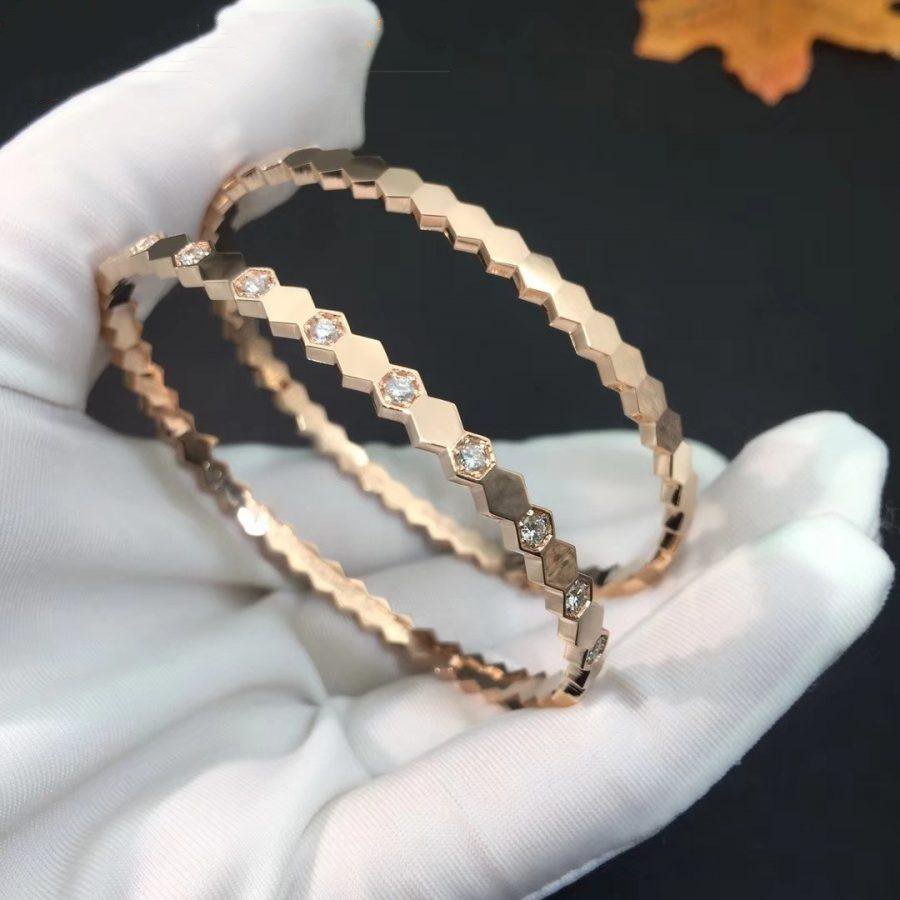 ˇGilded EraˇBEE LOVE SILVER DIAMOND BRACELET