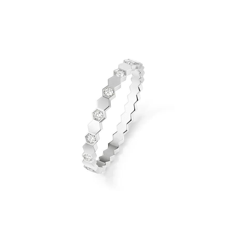 ˇGilded EraˇBEE LOVE RING SILVER DIAMOND