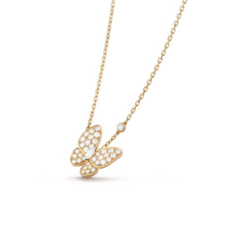 ˇGilded EraˇBUTTERFLY DIAMOND NECKLACE