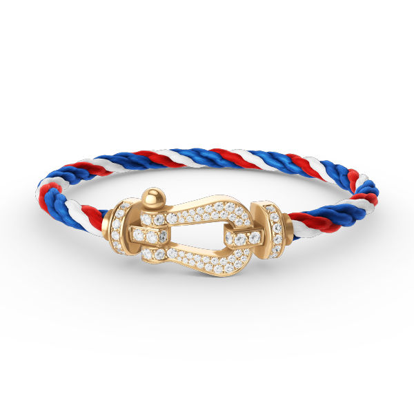 ˇGilded EraˇFORCE LARGE HORSESHOE FULL DIAMOND BRACELET GOLD