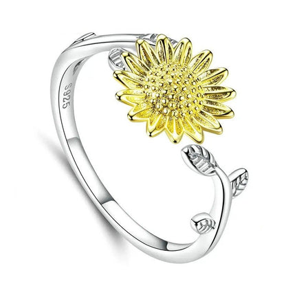 [STREET] Sonnenblumen-Fingerringe für Damen, Ehering, Verlobungsring, Statement