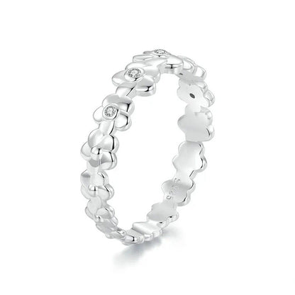 [STREET] Statement-Ring mit Blumenmuster und Zirkonia-Besatz
