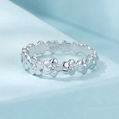 [STREET] Statement-Ring mit Blumenmuster und Zirkonia-Besatz